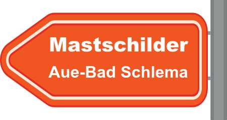 Mastschilder Aue-Bad Schlema ➜ Außenwerbung die gesehen wird
